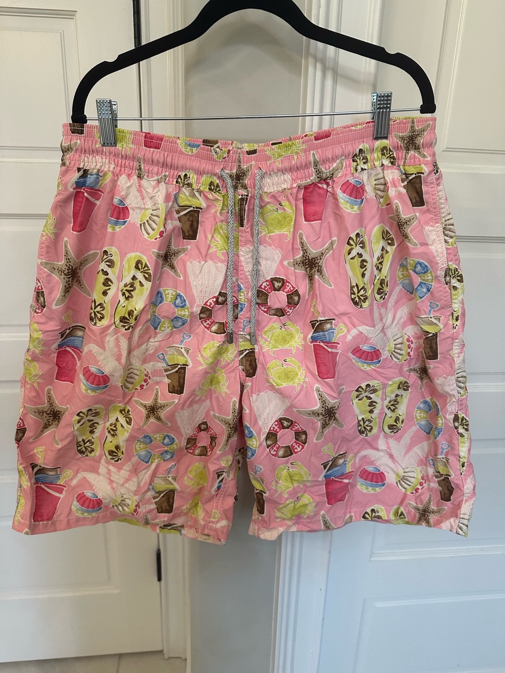Vilebrequin Swim Suit Mesh Trunks Men's XXXL 3XL Pink Beach Coastal Nautical EUC